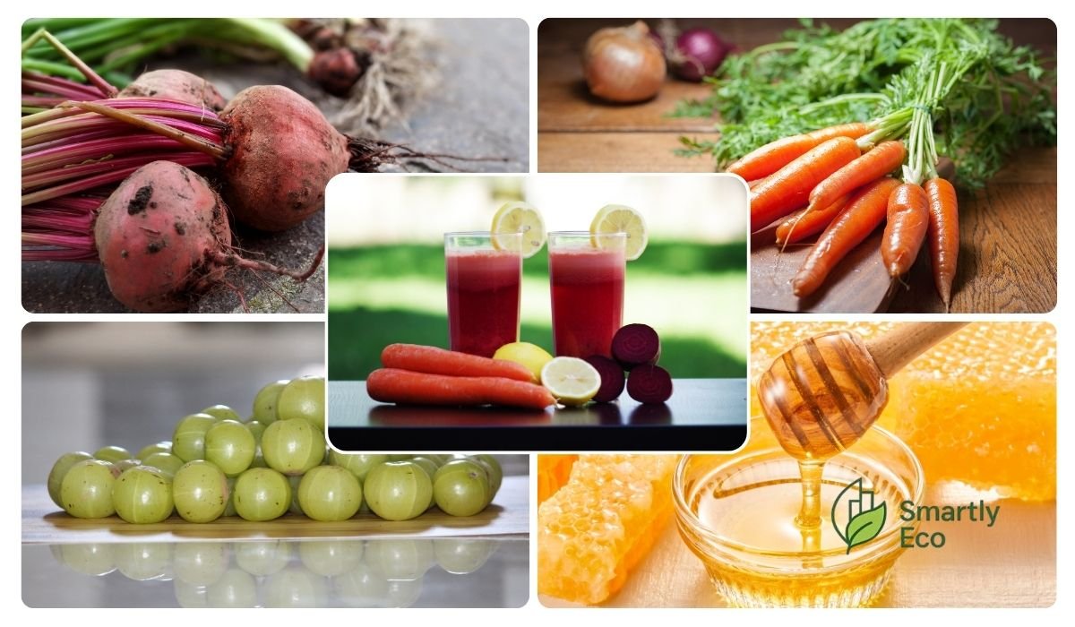 Beetroot, Carrot, Amla, Honey - hemoglobin booster juice